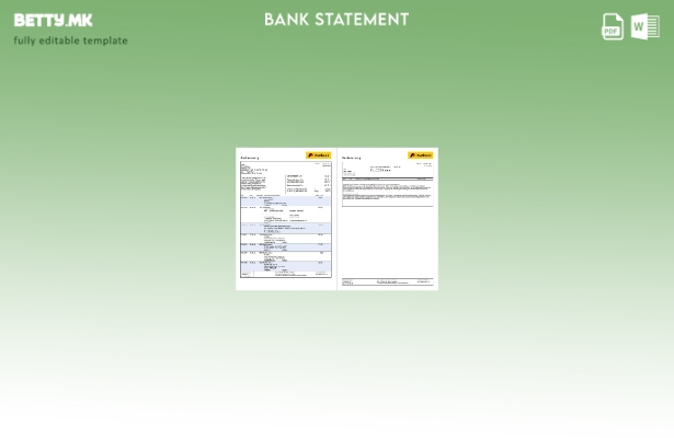 Модерен стил Шаблон за страници за изводи од поштенска банка во Германија